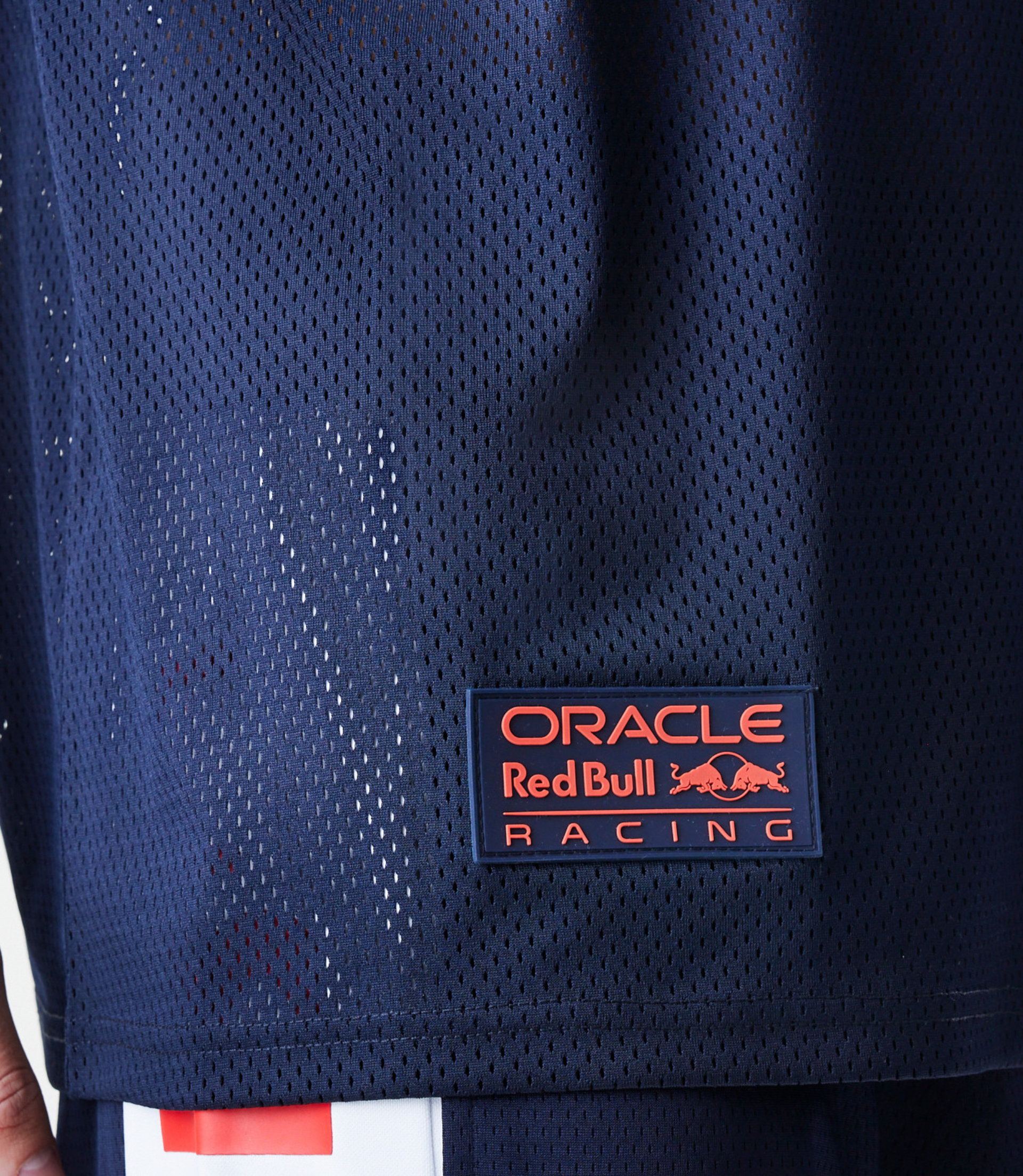 New Era Oracle Red Bull Racing Mens Graphic Oversized Mesh T-Shirt - Dark Blue