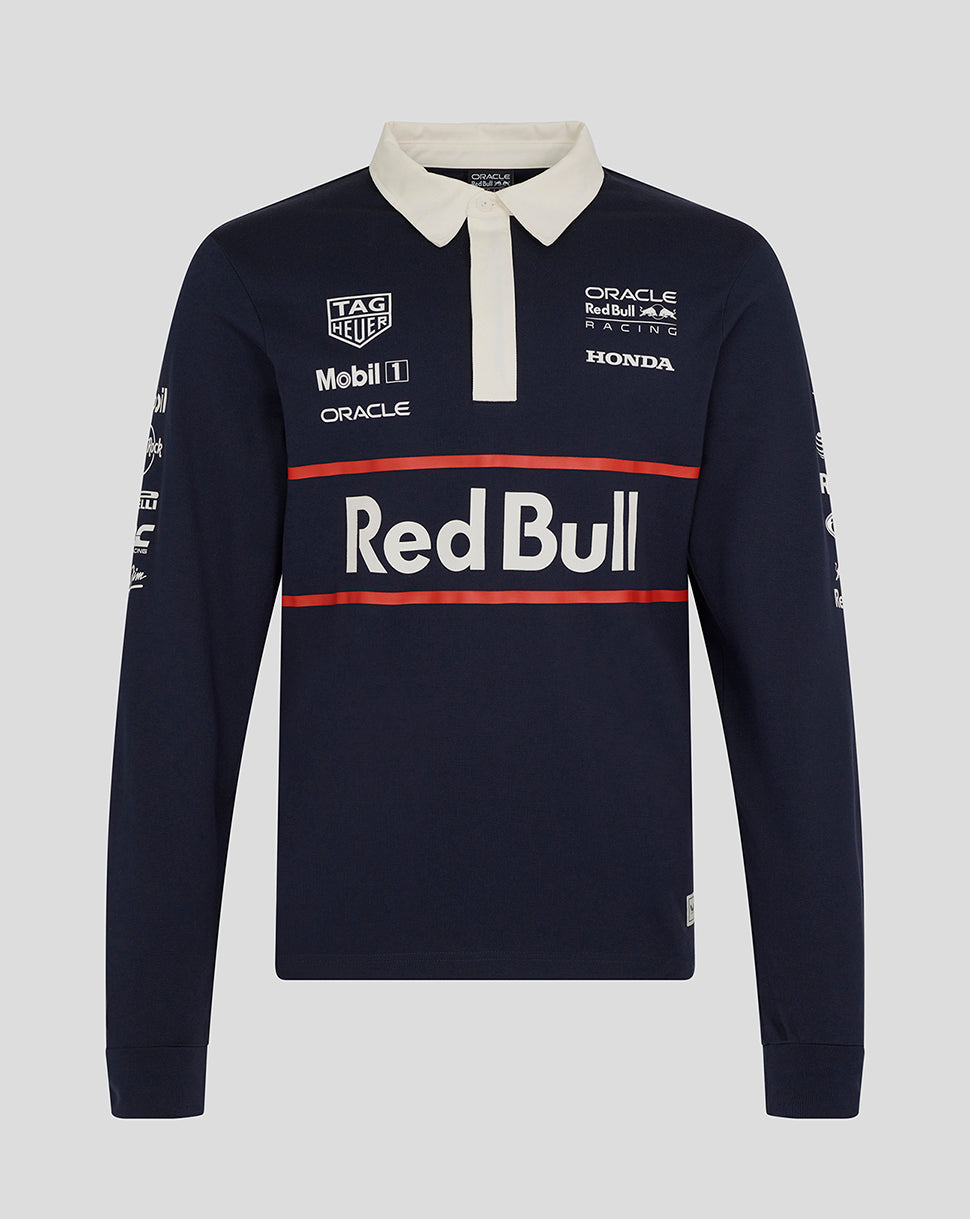 Oracle Red Bull Racing Unisex Heritage Long Sleeve Team Polo Shirt - Night Sky
