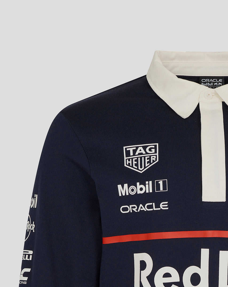 Oracle Red Bull Racing Unisex Heritage Long Sleeve Team Polo Shirt - Night Sky