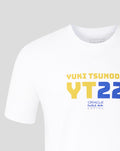 Oracle Red Bull Racing Unisex Yuki Tsunoda 22 Graphic T-Shirt - White