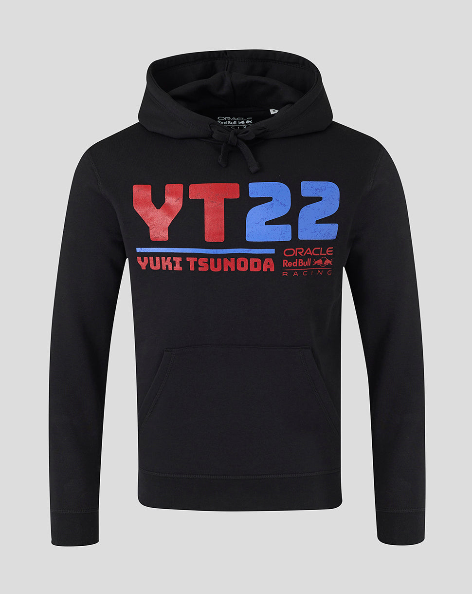 Oracle Red Bull Racing Unisex Yuki Tsunoda 22 Graphic Pullover Hoodie - Caviar