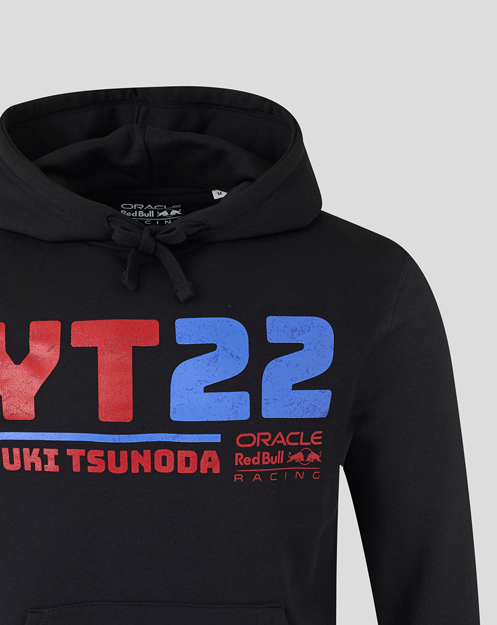 Oracle Red Bull Racing Unisex Yuki Tsunoda 22 Graphic Pullover Hoodie - Caviar