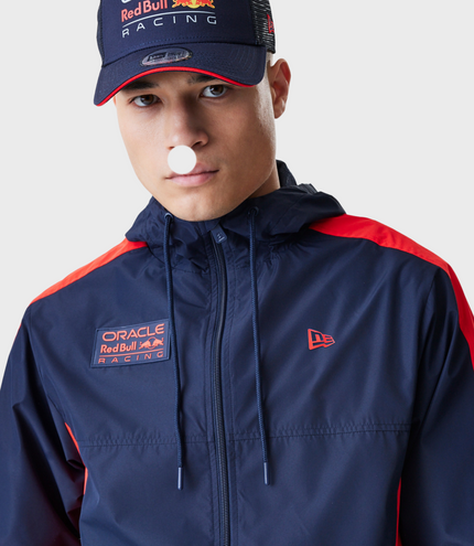 New Era Oracle Red Bull Racing Mens Windrunner Jacket - Dark Blue