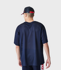 New Era Oracle Red Bull Racing Mens Graphic Oversized Mesh T-Shirt - Dark Blue