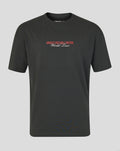 Black Oracle Red Bull Racing World Tour T Shirt with red chest logo and back print of the 2026 race schedule.