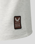 Brown Castore patch on light gray Oracle Red Bull Racing T shirt