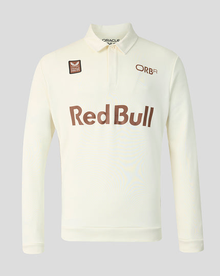 Oracle Red Bull Racing Unisex Classic Long Sleeve Henley T-Shirt - Off White Marl