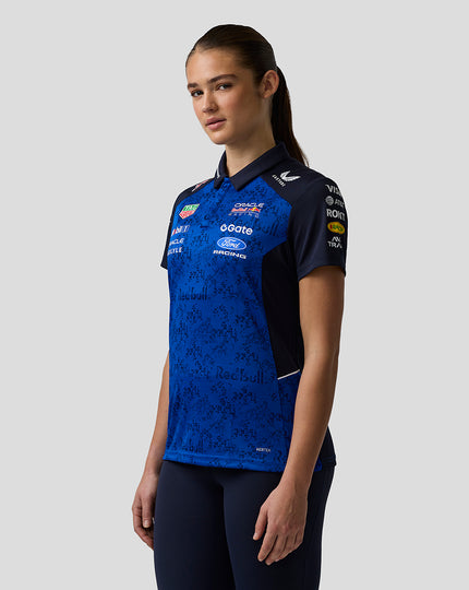 Oracle Red Bull Racing Womens Teamline Polo Shirt Shirt - Night Sky / Surf The Web