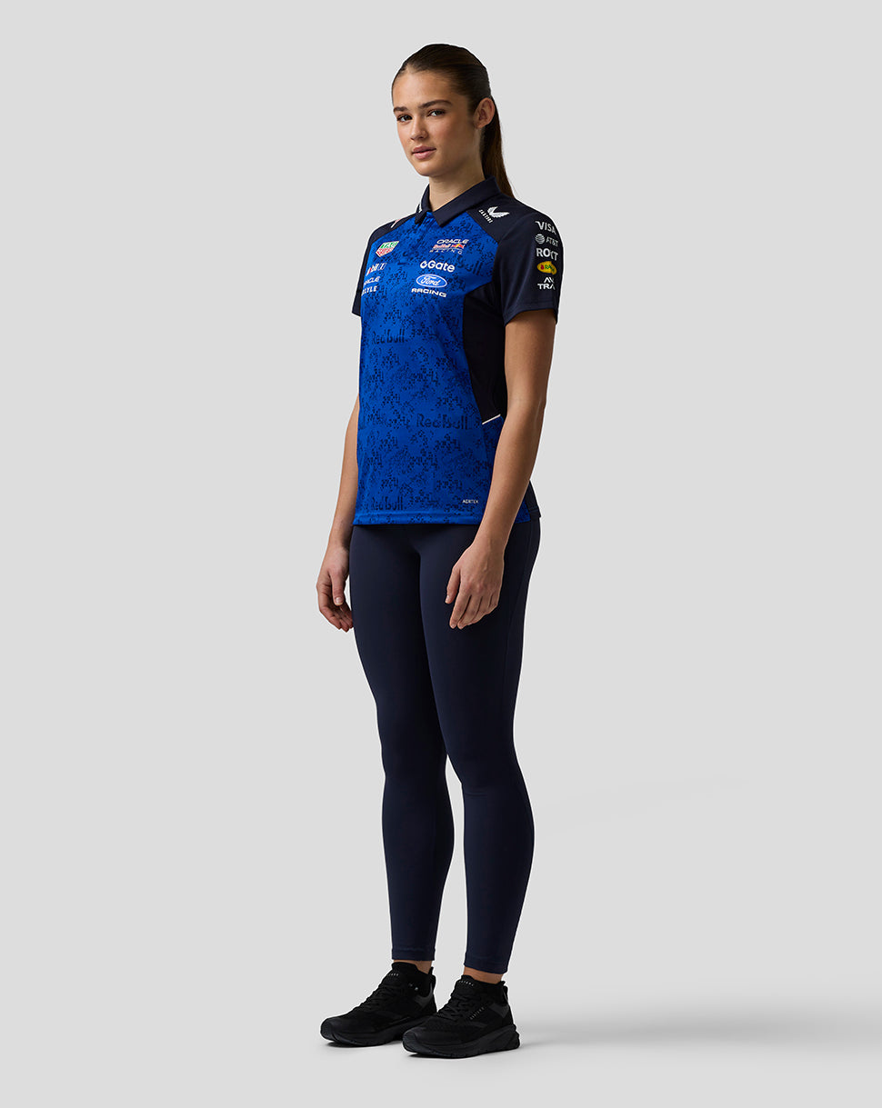 Oracle Red Bull Racing Womens Teamline Polo Shirt Shirt - Night Sky / Surf The Web