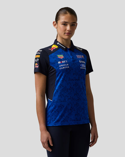Oracle Red Bull Racing Womens Teamline Polo Shirt Shirt - Night Sky / Surf The Web