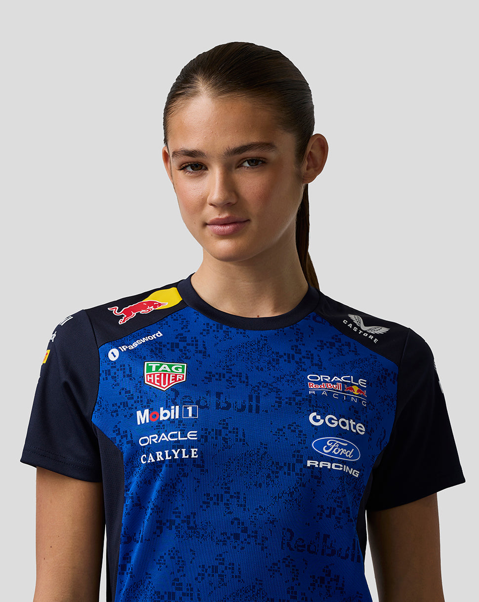 Oracle Red Bull Racing Womens Teamline Set Up T-Shirt - Night Sky / Surf The Web