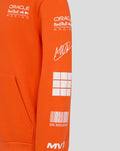 Oracle Red Bull Racing Junior Max Verstappen Puzzle Pullover Hoodie - Exotic Orange