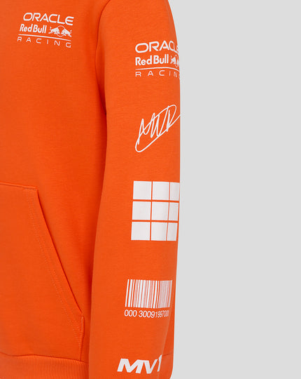 Oracle Red Bull Racing Junior Max Verstappen Puzzle Pullover Hoodie - Exotic Orange