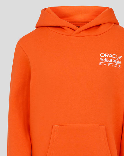 Oracle Red Bull Racing Junior Max Verstappen Puzzle Pullover Hoodie - Exotic Orange