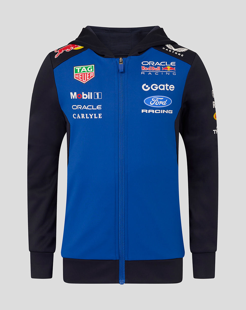 Oracle Red Bull Racing Juniors Teamline Full Zip Hoodie - Night Sky / Surf The Web
