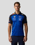 Oracle Red Bull Racing Mens Teamline Polo Shirt Shirt - Night Sky / Surf The Web