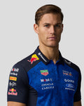 Oracle Red Bull Racing Mens Teamline Polo Shirt Shirt - Night Sky / Surf The Web