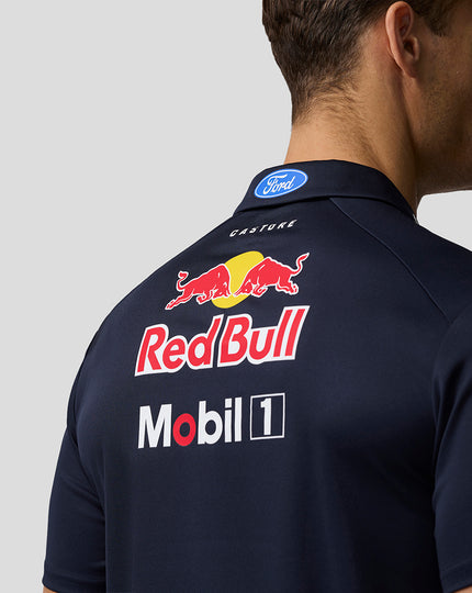 Oracle Red Bull Racing Mens Teamline Polo Shirt Shirt - Night Sky / Surf The Web