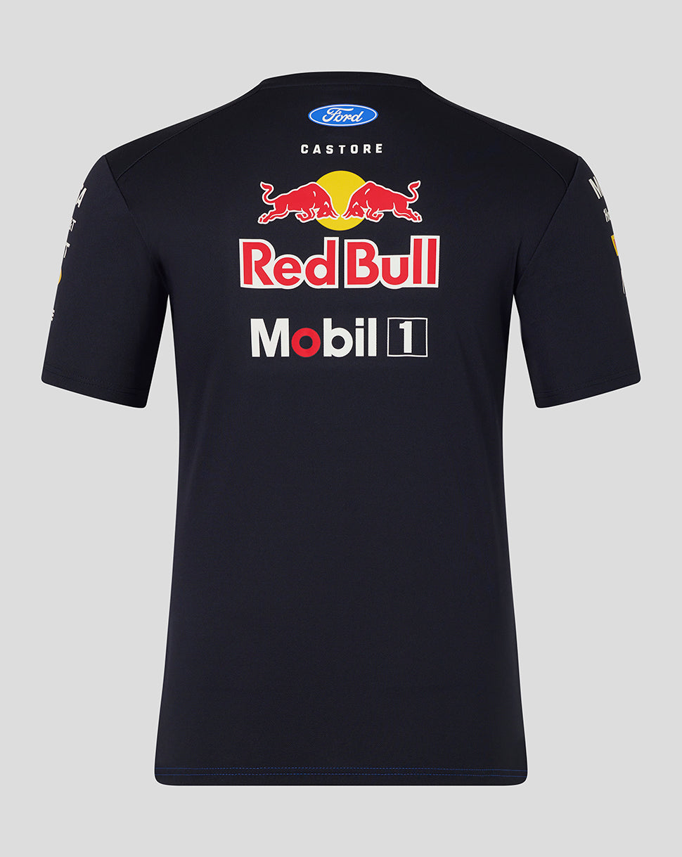 Oracle Red Bull Racing Mens Teamline Set Up T-Shirt - Night Sky / Surf The Web
