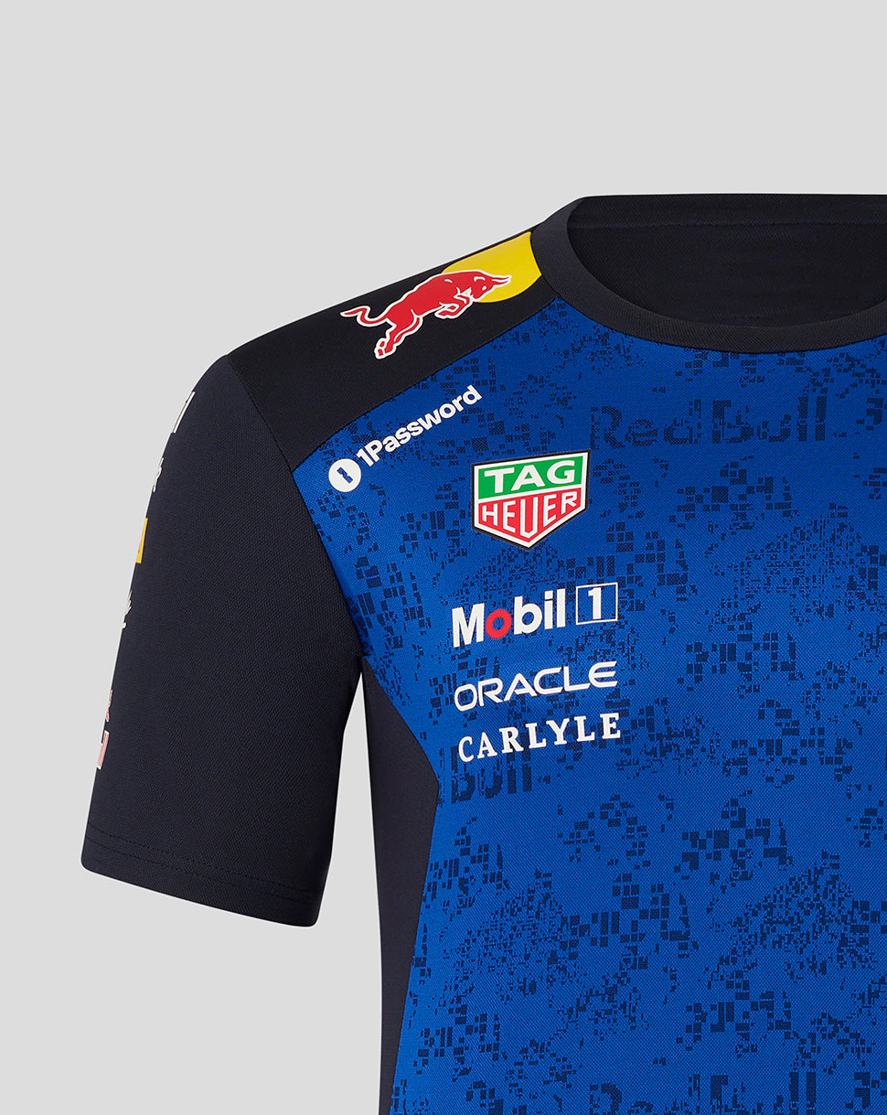 Oracle Red Bull Racing Mens Teamline Set Up T-Shirt - Night Sky / Surf The Web