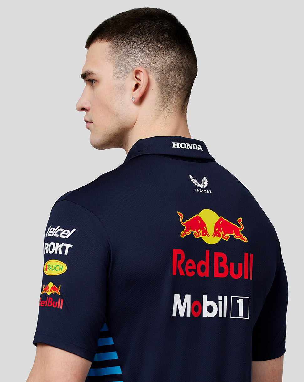 Oracle Red Bull Racing Men's Official Teamline Short Sleeve Polo Shirt - Night Sky