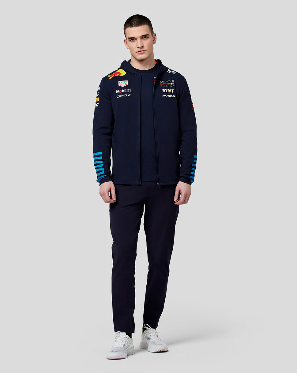 Oracle Red Bull Racing Men's Official Teamline Full Zip Hoodie - Night Sky