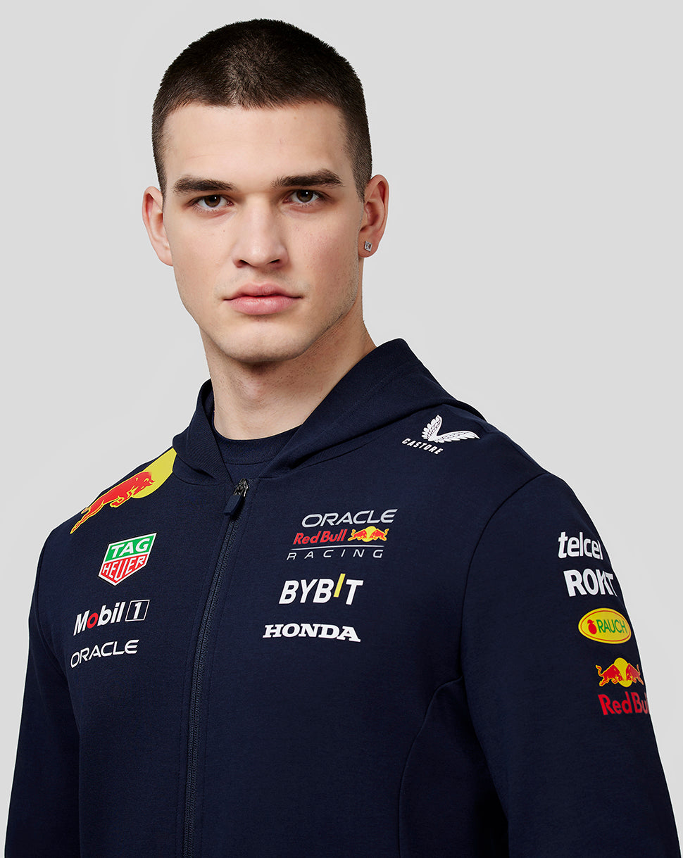 Oracle Red Bull Racing Men's Official Teamline Full Zip Hoodie - Night Sky