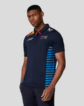 Oracle Red Bull Racing Men's Official Teamline Max Verstappen Short Sleeve Polo Shirt - Night Sky