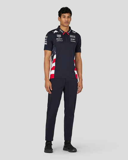 Oracle Red Bull Racing Men's Official Teamline America Race Team Polo - Night Sky