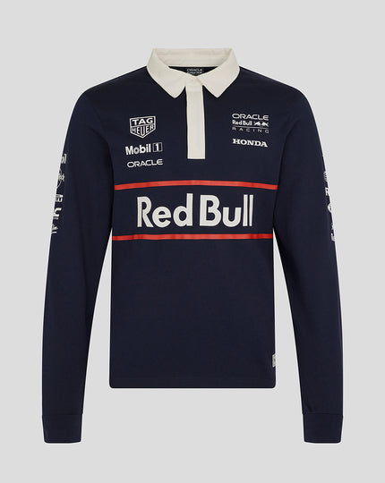 Oracle Red Bull Racing Unisex Heritage Long Sleeve Team Polo Shirt - Night Sky