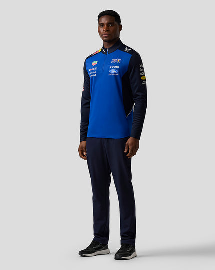 Oracle Red Bull Racing Unisex Teamline Quarter Zip Midlayer - Night Sky / Surf The Web