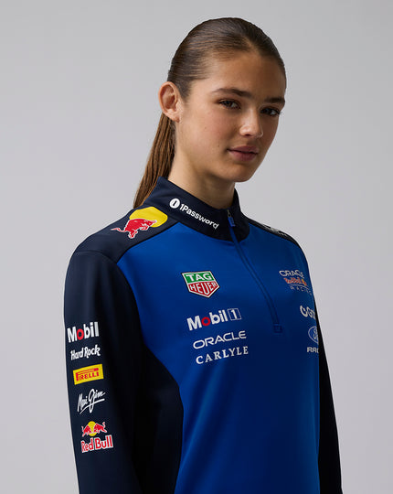 Oracle Red Bull Racing Unisex Teamline Quarter Zip Midlayer - Night Sky / Surf The Web