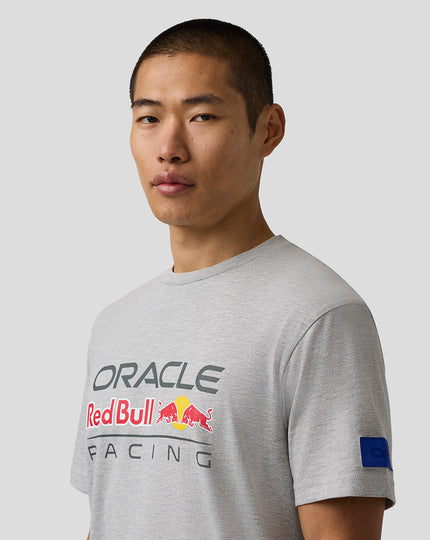 Oracle Red Bull Racing Unisex Logo Regular Fit T-Shirt - Grey Marl
