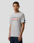 Oracle Red Bull Racing Unisex Logo Regular Fit T-Shirt - Grey Marl