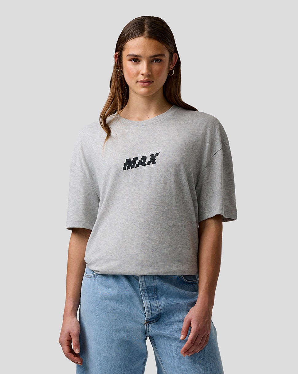 Oracle Red Bull Racing Unisex Max Verstappen Pixel Back Graphic T-Shirt - Grey Marl