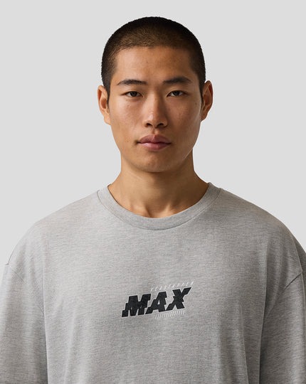 Oracle Red Bull Racing Unisex Max Verstappen Pixel Back Graphic T-Shirt - Grey Marl