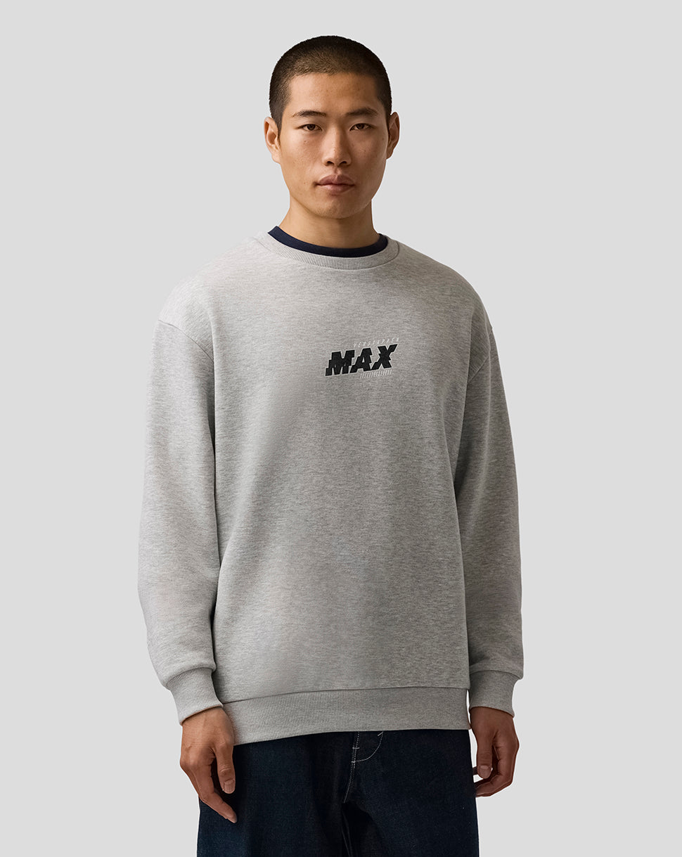 Oracle Red Bull Racing Unisex Max Verstappen Logo Sweatshirt - Grey Marl
