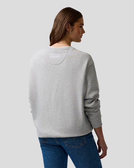 Oracle Red Bull Racing Unisex Max Verstappen Logo Sweatshirt - Grey Marl