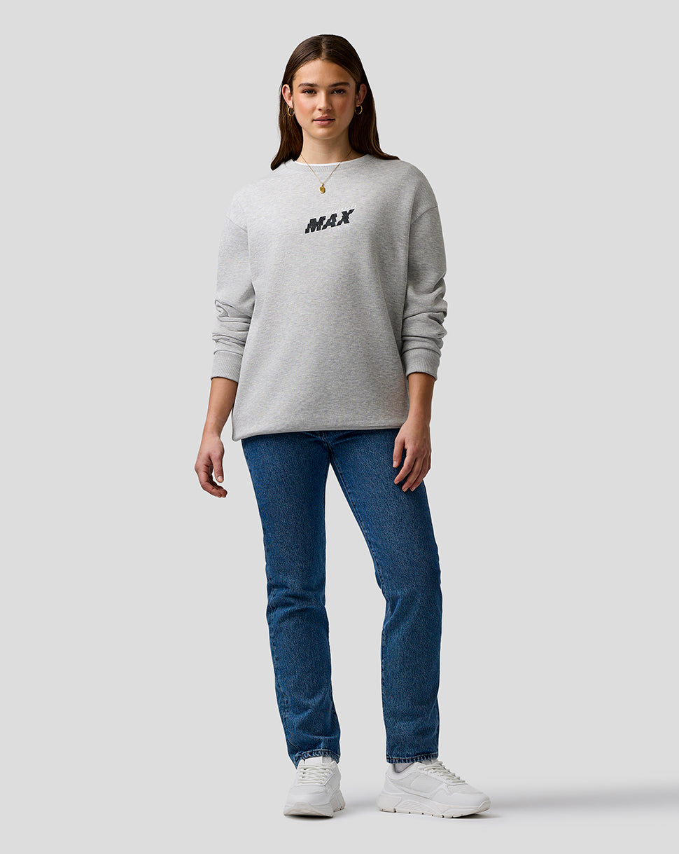 Oracle Red Bull Racing Unisex Max Verstappen Logo Sweatshirt - Grey Marl