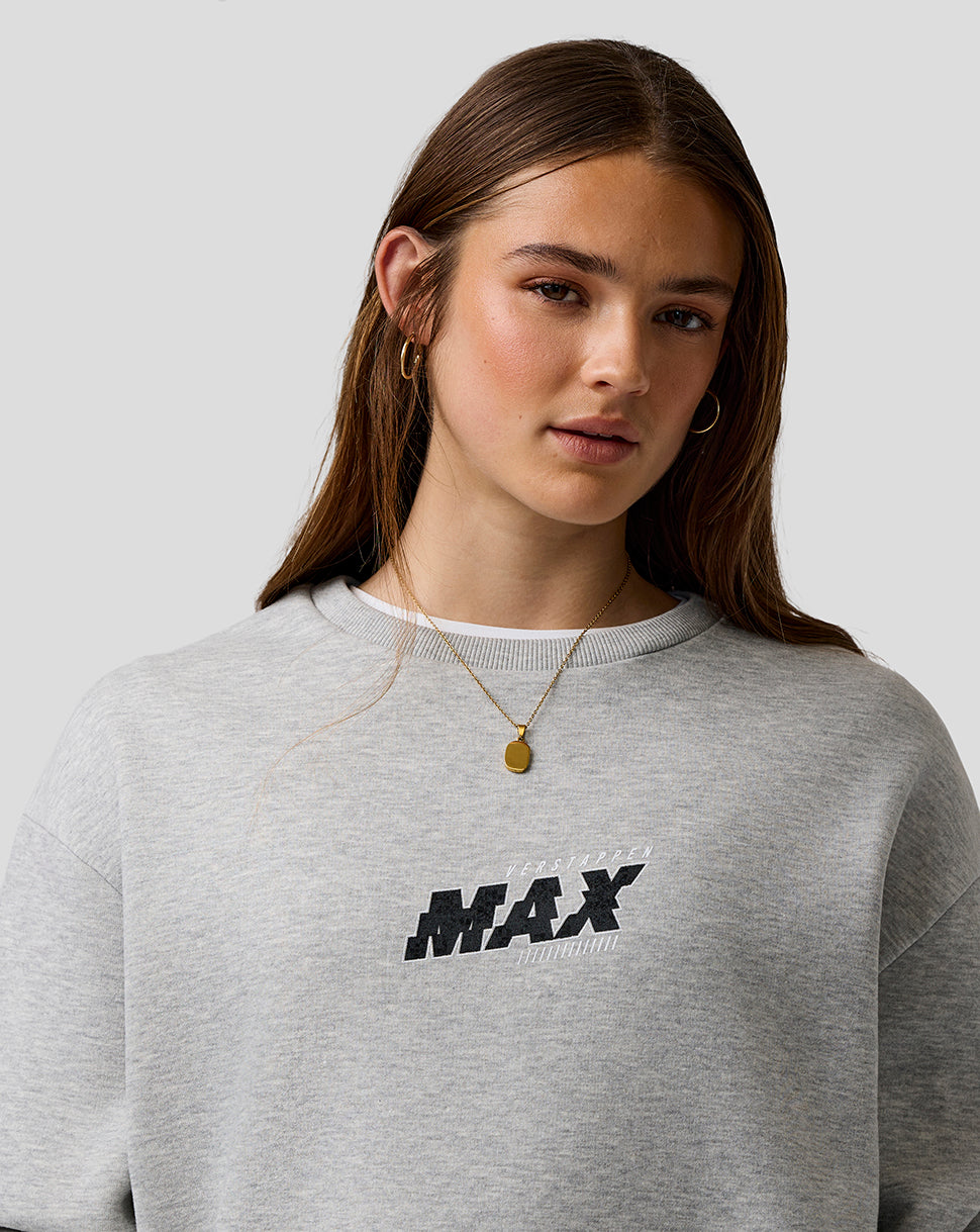 Oracle Red Bull Racing Unisex Max Verstappen Logo Sweatshirt - Grey Marl