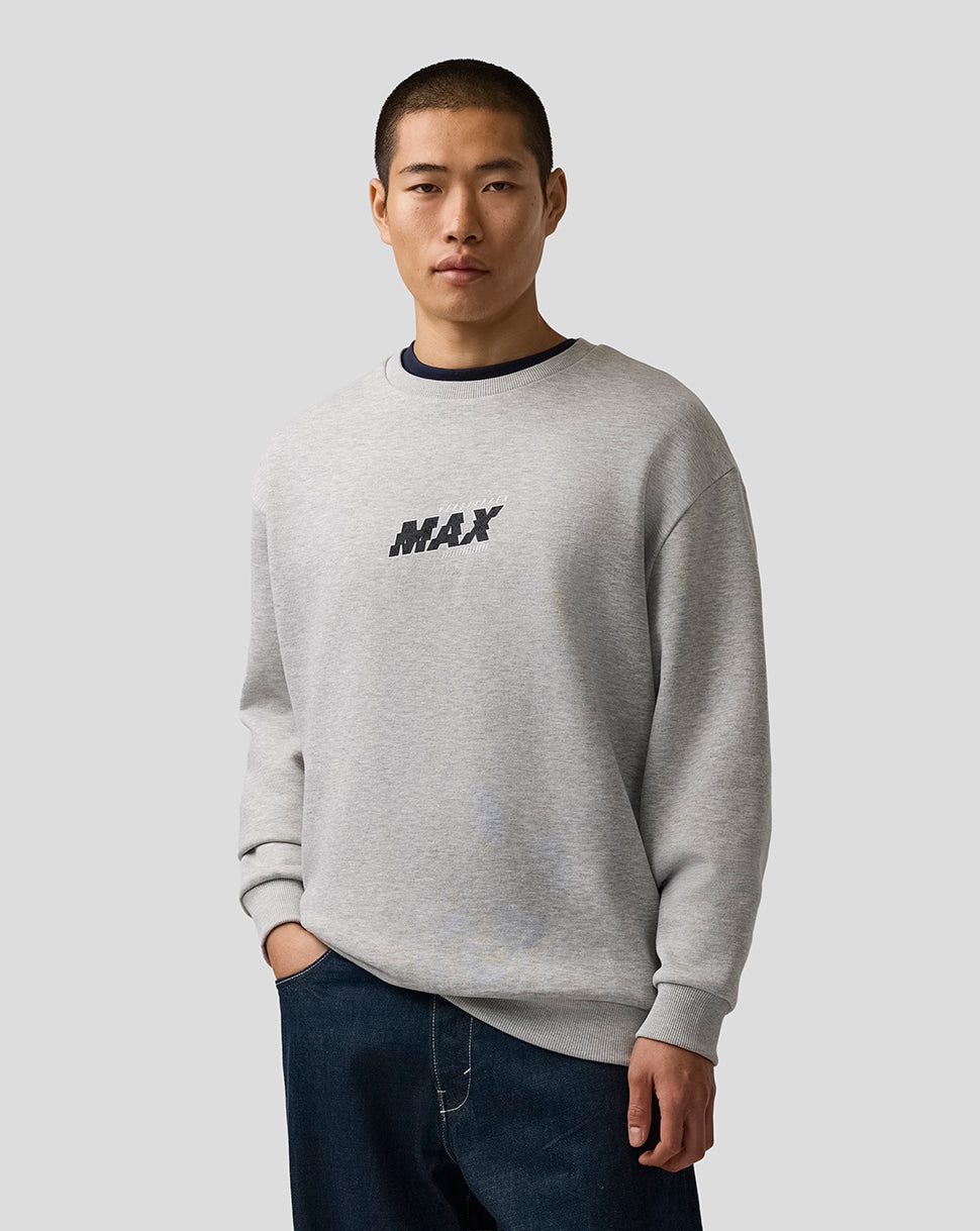 Oracle Red Bull Racing Unisex Max Verstappen Logo Sweatshirt - Grey Marl