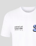 Oracle Red Bull Racing Unisex Yuki Tsunoda Wave Graphic T-Shirt - White