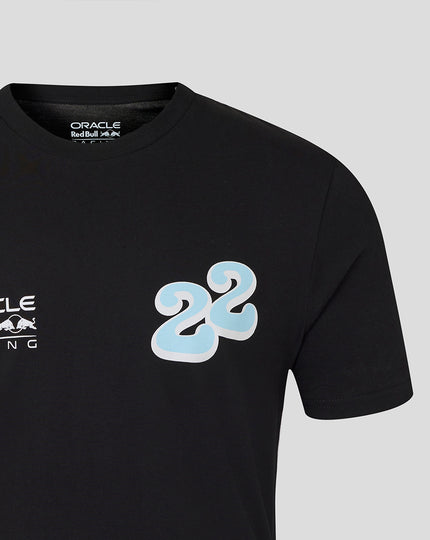 Oracle Red Bull Racing Unisex Yuki Tsunoda Wave Graphic T-Shirt - Caviar