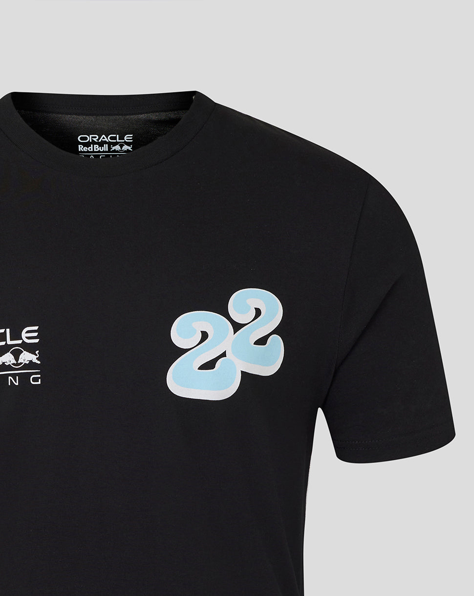 Oracle Red Bull Racing Unisex Yuki Tsunoda Wave Graphic T-Shirt - Caviar