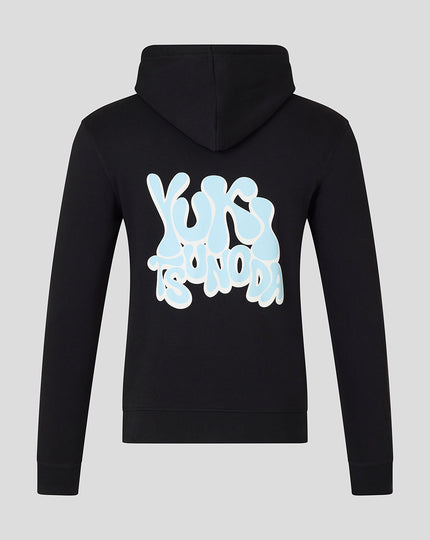Oracle Red Bull Racing Unisex Yuki Tsunoda Wave Graphic Pullover Hoodie - Caviar