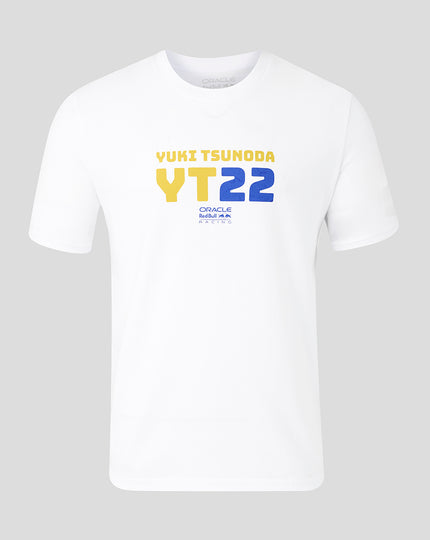 Oracle Red Bull Racing Unisex Yuki Tsunoda 22 Graphic T-Shirt - White