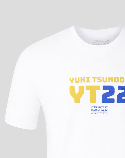 Oracle Red Bull Racing Unisex Yuki Tsunoda 22 Graphic T-Shirt - White