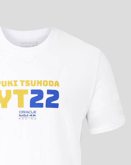 Oracle Red Bull Racing Unisex Yuki Tsunoda 22 Graphic T-Shirt - White