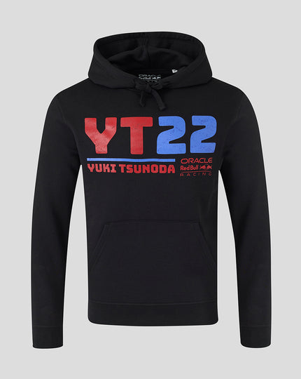 Oracle Red Bull Racing Unisex Yuki Tsunoda 22 Graphic Pullover Hoodie - Caviar