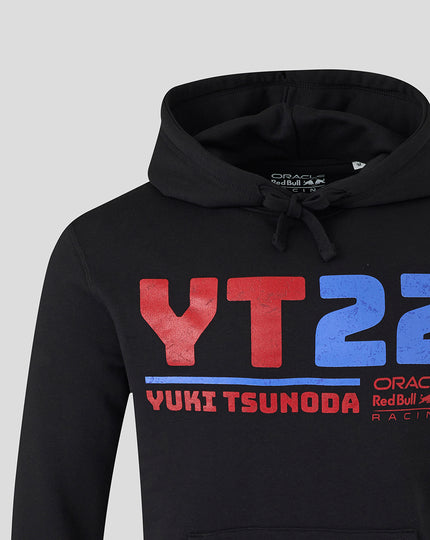 Oracle Red Bull Racing Unisex Yuki Tsunoda 22 Graphic Pullover Hoodie - Caviar